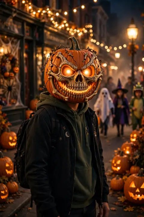 Pumpkin Head Skeleton Mashup