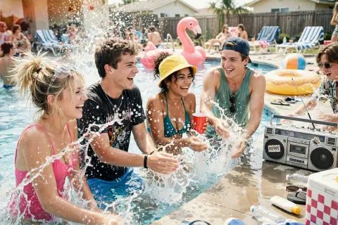 Retro Flash Pool Party