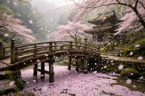 AI Video Cherry Blossom Wind