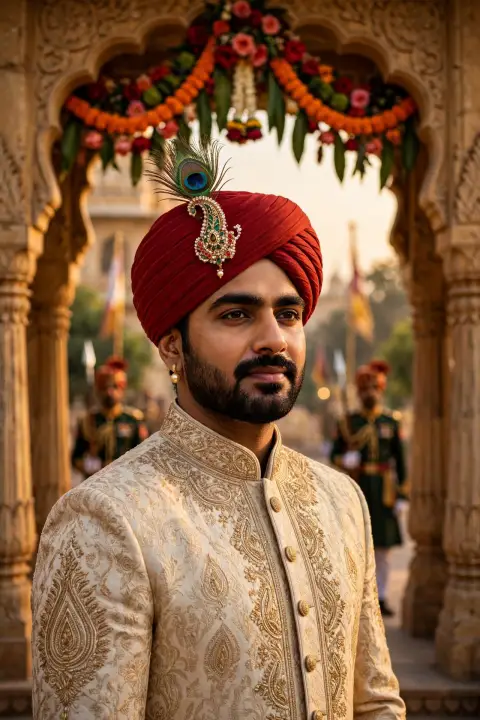 Groom Portrait Sherwani
