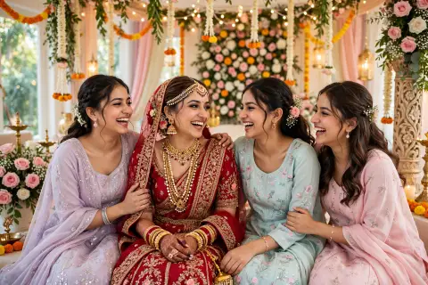 Bride With Sisters