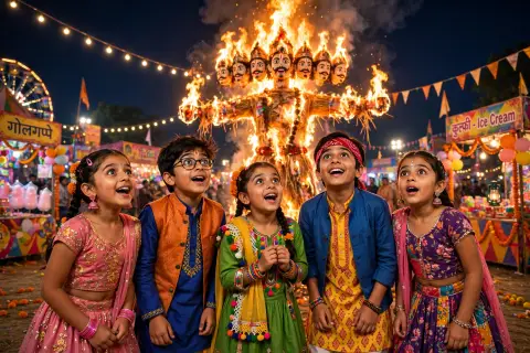 Kids at Ravan Dahan