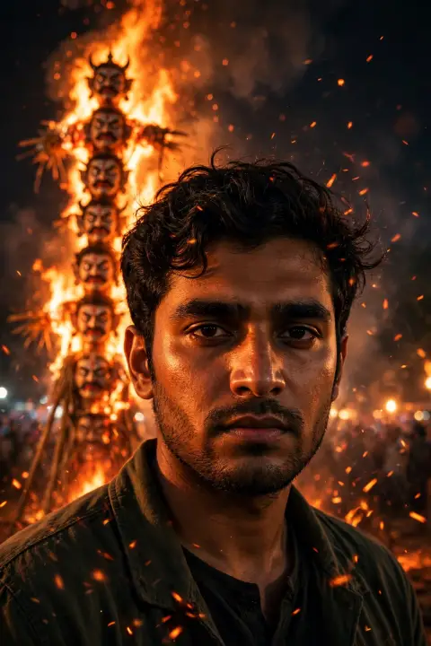 Fire Glow Portrait