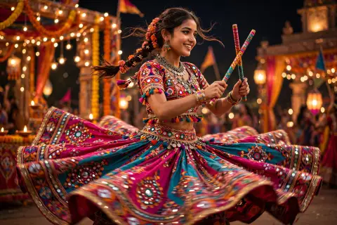 Garba Dandiya Spin