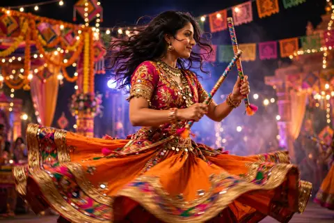 Dandiya Stick Twirls