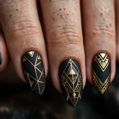 Matte Black Nails