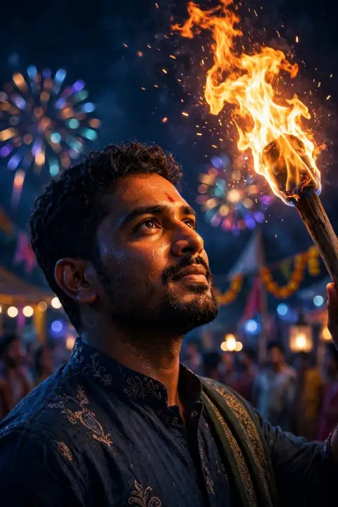 Victory Torch Night Portrait
