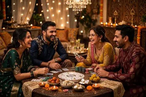 Diwali Card Party Night