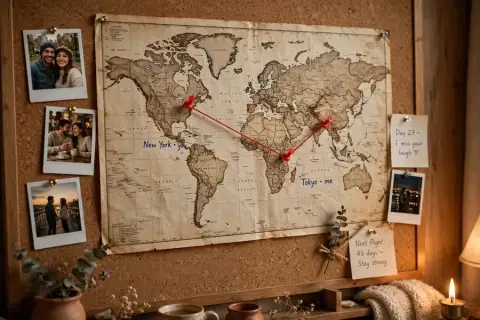 Long Distance Couple Map String