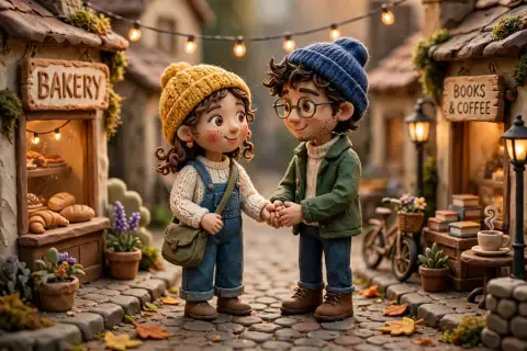 ChatGPT Couple Clay Style