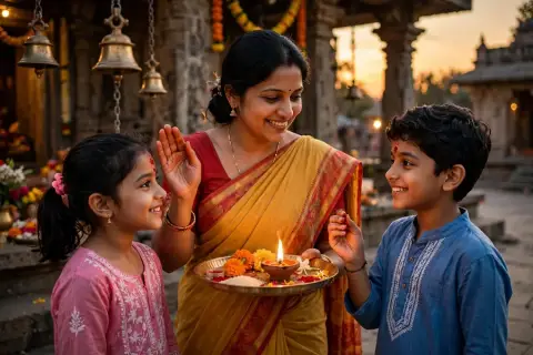 Ahoi Ashtami Temple Blessing