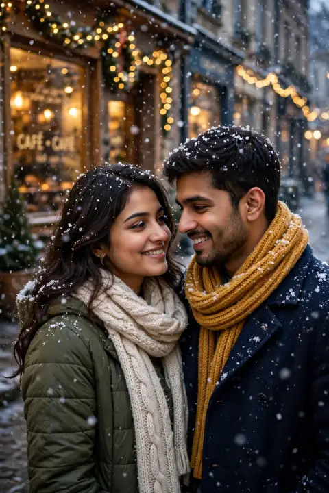 Gemini Couple Snowfall Edit