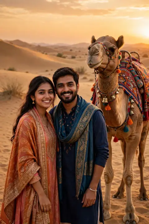 Gemini Couple Desert Safari Edit