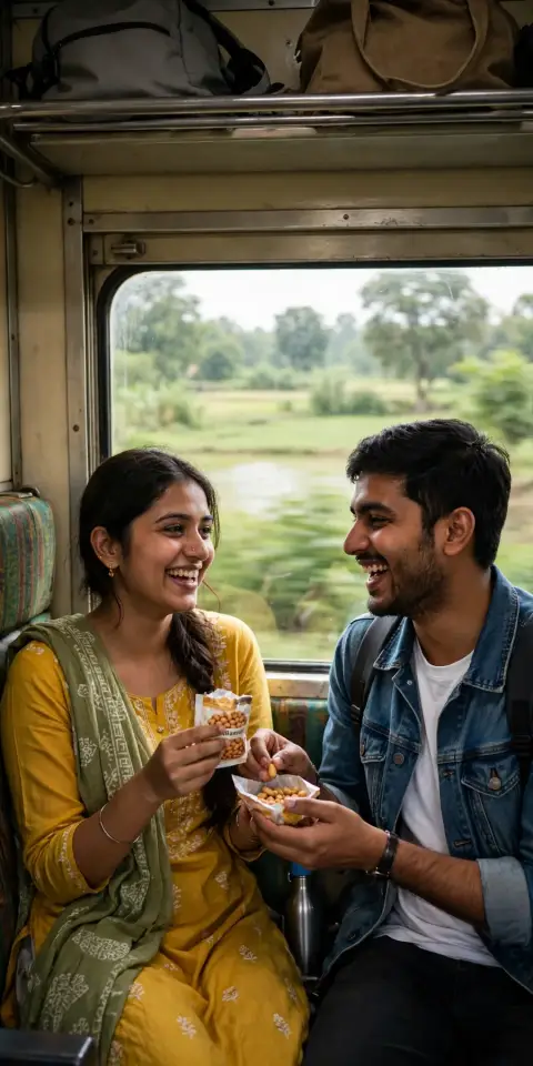 Gemini Couple Train Journey Edit