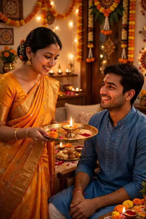 Bhai Dooj Sister Aarti