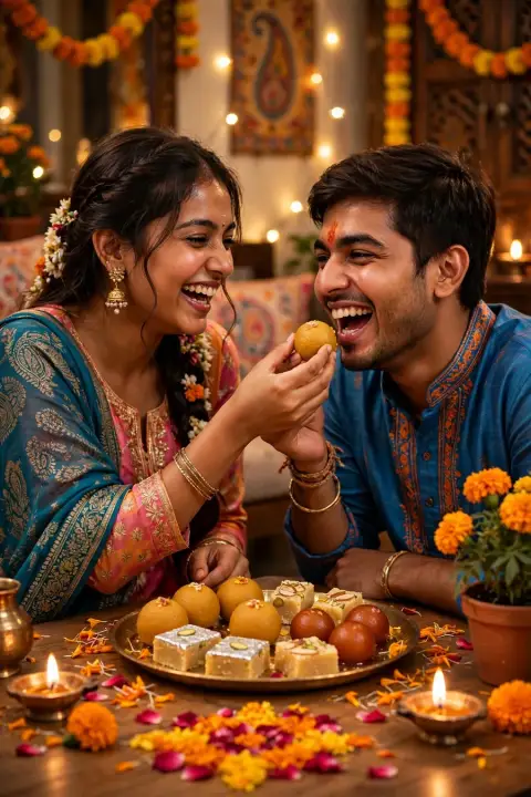 Bhai Dooj Sweets Moment