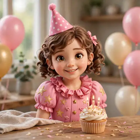3D Birthday Girl