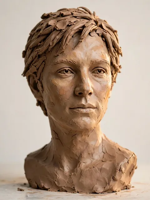 Act as a Hyper-Realistic Clay Bust From Photo Template — ChatGPT Prompt