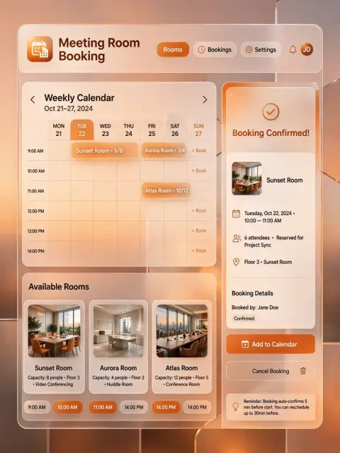 Act as a Meeting Room Booking Web App Development — ChatGPT Prompt