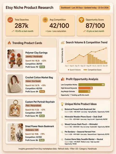 Act as an Etsy Niche Product Researcher — ChatGPT Prompt
