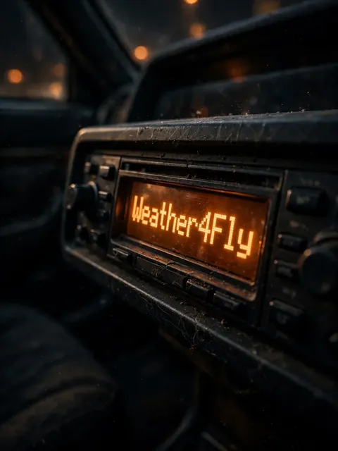 Cinematic Vertical Portrait of Vintage Car Radio at Night — ChatGPT Prompt