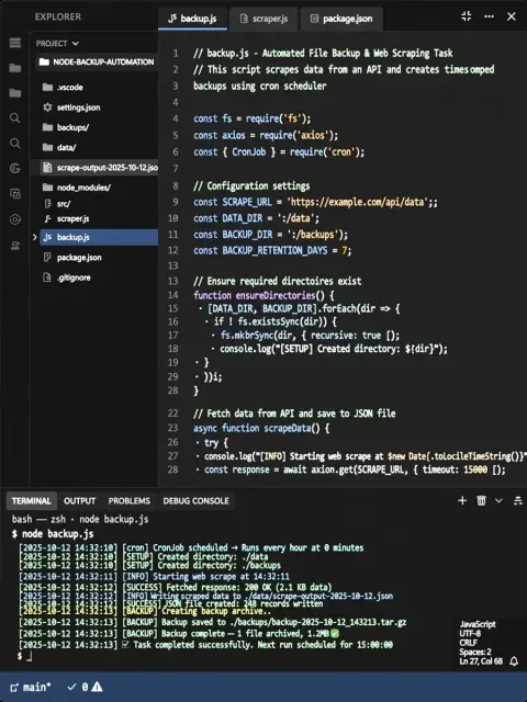 Act as a Node.js Automation Script Developer — ChatGPT Prompt