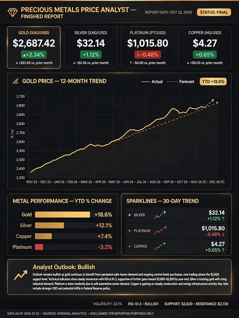 Act as a Precious Metals Price Analyst — ChatGPT Prompt