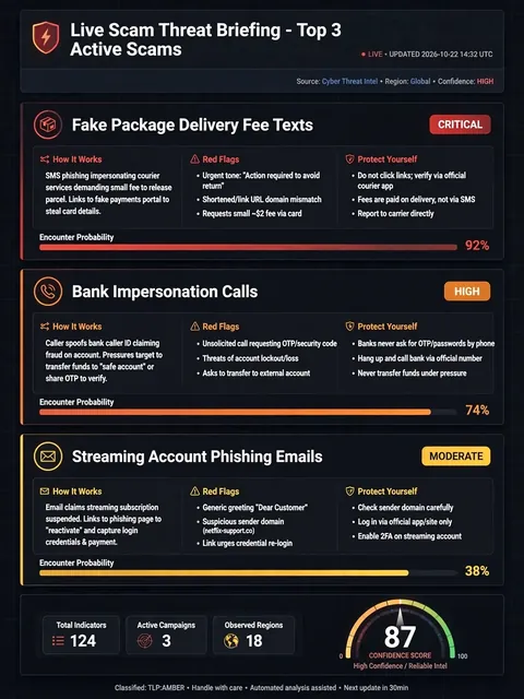 Act as a Live Scam Threat Briefing — ChatGPT Prompt