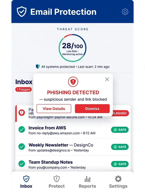 Email Phishing and Cyber Attack Notification App — ChatGPT Prompt