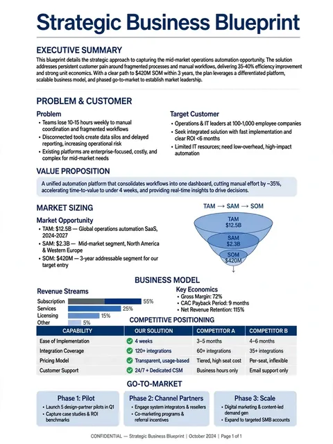 Act as a Strategic Business Blueprint Generator — ChatGPT Prompt