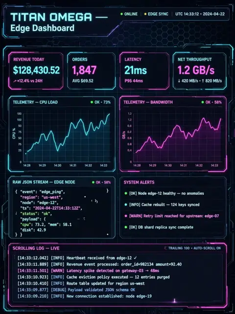Core Systems Architect: Upgrading the TITAN OMEGA Edge Dashboard — ChatGPT Prompt
