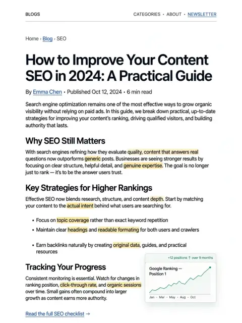 Act as a High-Ranking SEO Content Creator — ChatGPT Prompt
