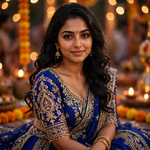 Blue Lehenga