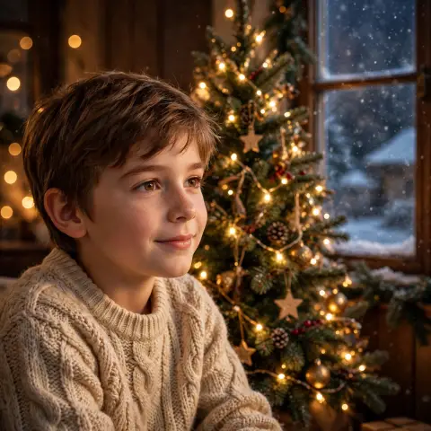 Boy Christmas Portrait