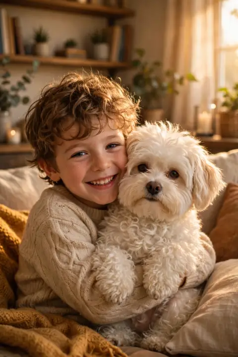 Boy with Pet