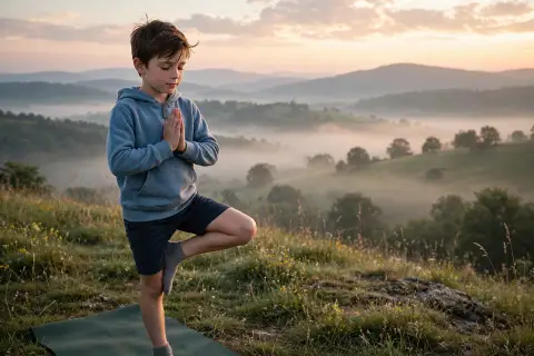 Boy Yoga Pose
