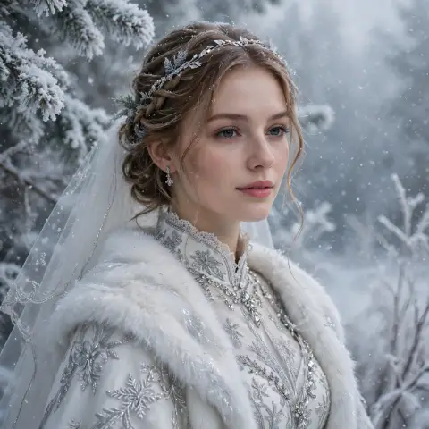 Bride Winter Portrait