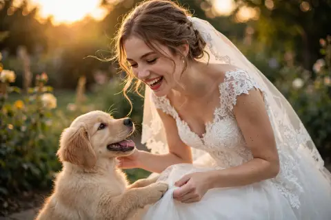 Bride with Pet