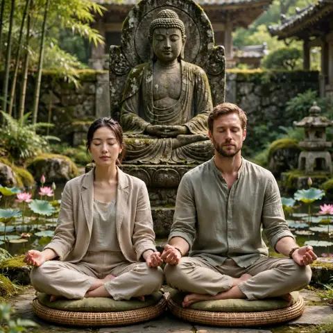 Buddha Couple Statue
