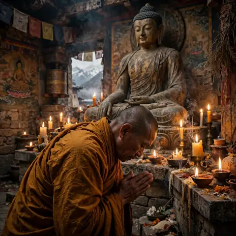 Buddha Monk Statue