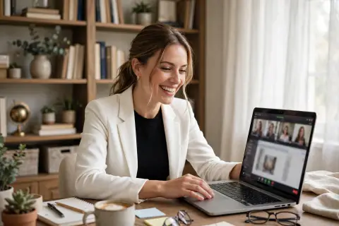 Businesswoman Video Call