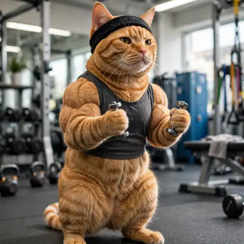 Cat Gym Bro