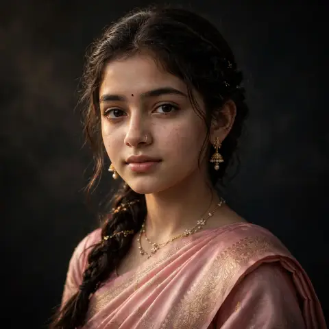 Cinematic Saree Teen Girl