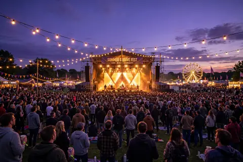 Music Festival at Dusk
