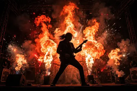 Rock Concert Pyrotechnics