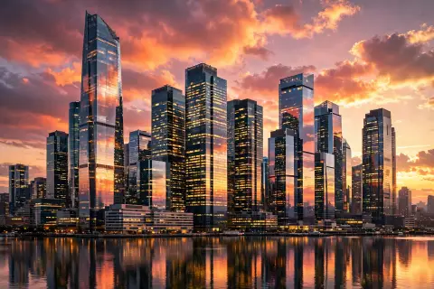 Corporate Skyline Sunset
