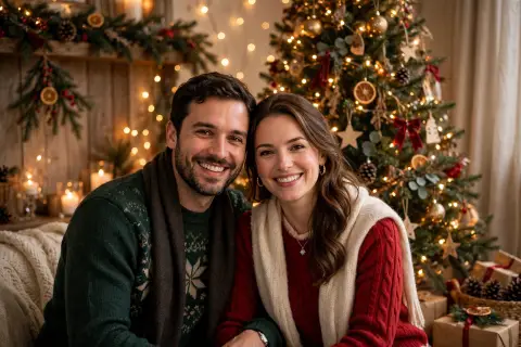 Couple Christmas Portrait
