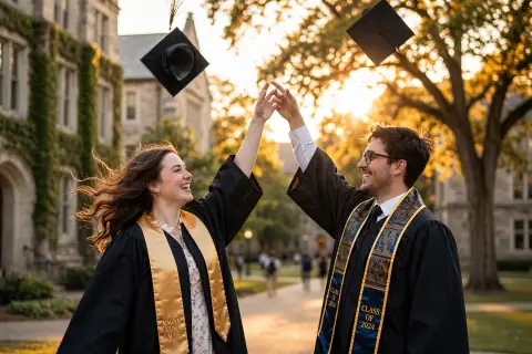 Couple Graduation Day