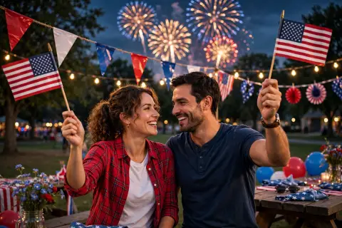 Couple Independence Day