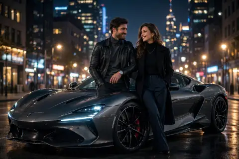 Couple Luxury Car